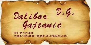 Dalibor Gajtanić vizit kartica